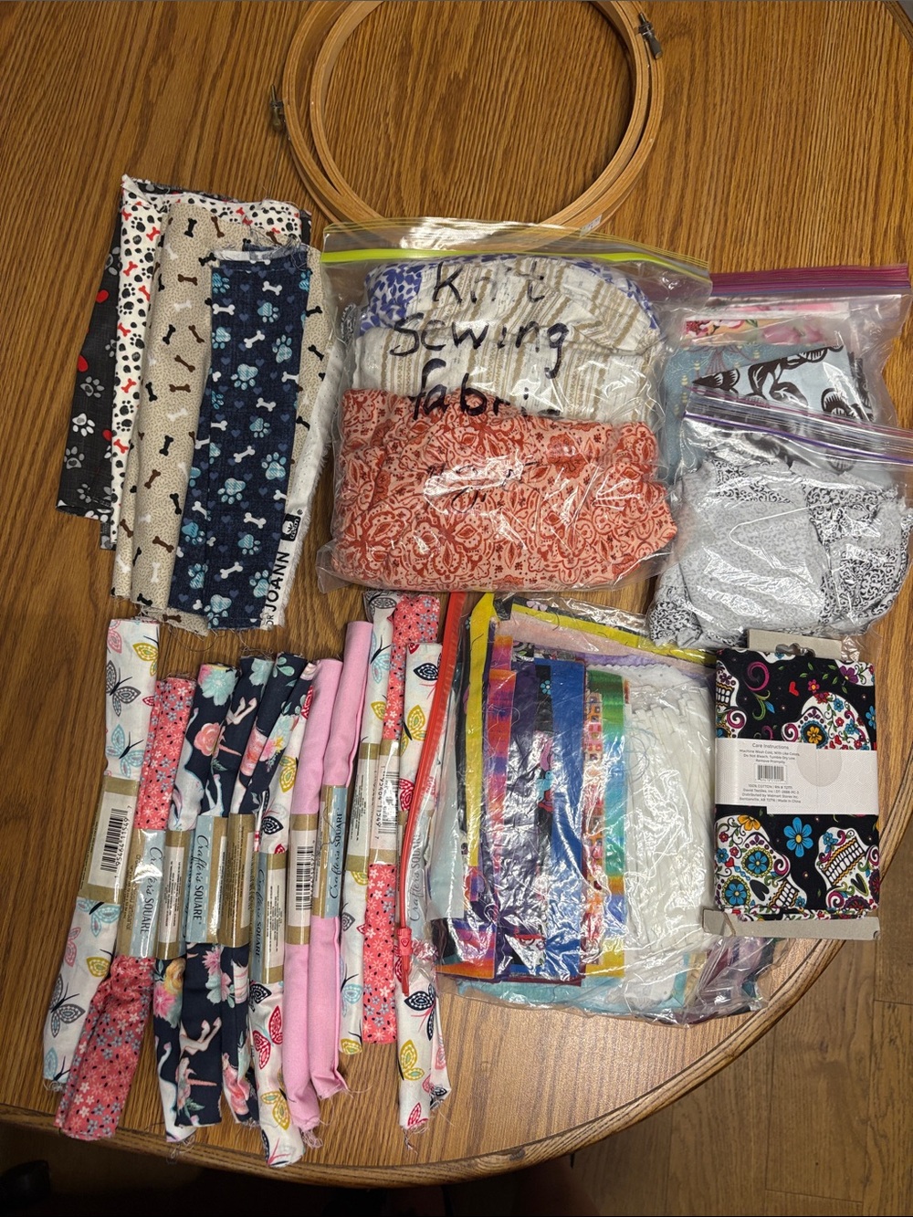 Assorted Cotton Fabric and Sewing Bundles - Multi Color